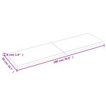 vidaXL Dessus de table marron foncé bois chêne massif traité