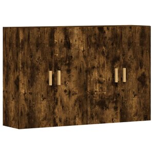 vidaXL Armoires murales 2 Pièces chêne fumé bois d'ingénierie