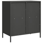 vidaXL Buffet noir 68x39x73 5 cm acier laminé à froid