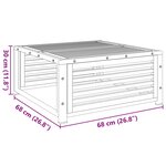 vidaXL Table de jardin 68x68x30 cm bois massif d'acacia