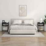 vidaXL Table de chevet Chêne noir 40 x 40 x 61 cm Bois d'ingénierie