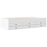 vidaXL Lit de jour avec tiroirs sans matelas blanc 100x200 cm