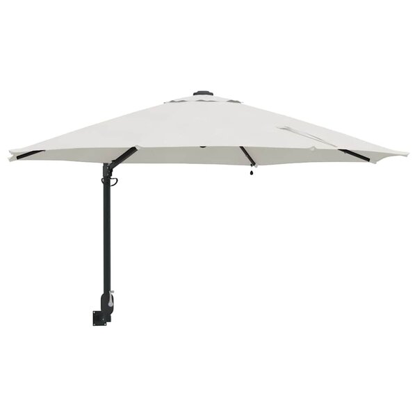 vidaXL Parasol de jardin Beige et Noir 248 x 248 x 148 cm