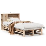 vidaXL Lit bibliothèque sans matelas 90x190 cm bois massif