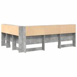 vidaXL Tête de lit de rangement Gris béton 135 cm Bois d'ingénierie