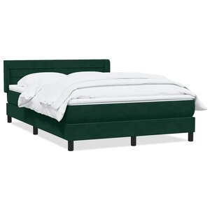 vidaXL Sommier à lattes de lit et matelas vert foncé 160x220cm velours
