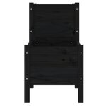 vidaXL Jardinière Noir 245 5x44x75 cm Bois massif de pin