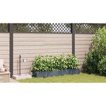 vidaXL Pots de jardin Gris clair 160 x 40 x 22 cm Acier