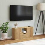 vidaXL Meuble TV avec tiroir ODDA 79x24x40 cm bois massif pin