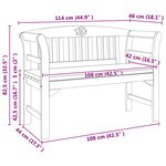 vidaXL banc Finition à l'huile naturelle 114 x 46 x 82 5 cm