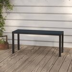 vidaXL Banc de jardin 110 cm acier et WPC noir