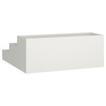 vidaXL Jardinière de jardin 3 niveaux 90x90x35 cm Acier blanc