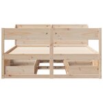vidaXL Cadre de lit sans matelas 140x190 cm bois de pin massif