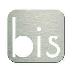 Numéro BIS-Numéro adhésif pour boîtes aux lettres - Vinyle épais texturé, hauteur 50 mm - Inox Brossé