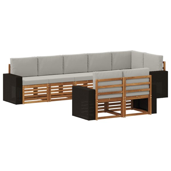 vidaXL Ensemble de canapés d'extérieur 8 pc Polyester