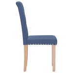 vidaXL Chaises à manger lot de 4 bleu tissu