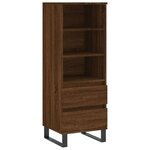 vidaXL Buffet haut Chêne marron 40x36x110 cm Bois d'ingénierie