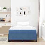 vidaXL Cadre de lit Bleu 120 x 200 cm Tissu en velours côtelé