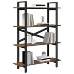 vidaXL Étagère Chêne fumé 100 x 33 5 x 140 cm Bois d'ingénierie