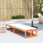 vidaXL Canapé de jardin extensible cire marron bois massif de pin