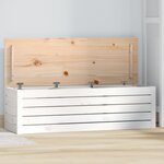 vidaXL Boîte de rangement Blanc 109x36 5x33 cm Bois massif de pin