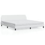 vidaXL Cadre de lit Dover blanc 200x200 cm similicuir
