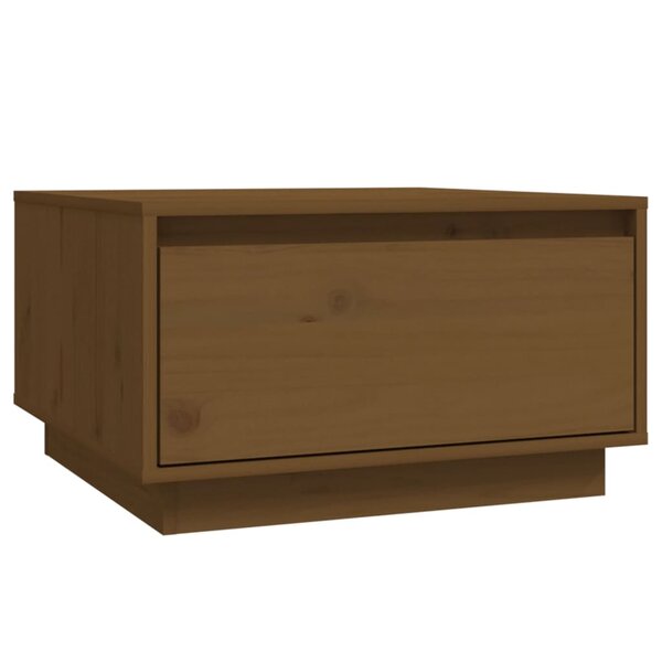 vidaXL Table basse Marron miel 55x56x32 cm Bois massif de pin