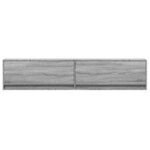 vidaXL Meuble TV mural avec LED sonoma gris 180x31x38 cm