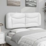 vidaXL Coussin de tête de lit Hvar blanc 140 cm similicuir