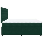 vidaXL Sommier à lattes de lit et matelas Vert foncé 200x200cm Velours