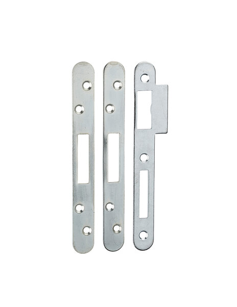 THIRARD - Lot de 3 gâches plates 20mm à bouts ronds  pour pênes rectangulaires - THIRARD