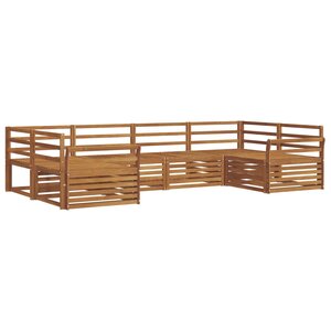 vidaXL Ensemble de canapés d'extérieur 6 pc Naturel