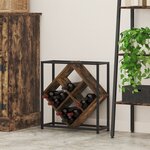 vidaXL Support à vin Chêne fumé 51x18x52 5 cm Bois reconstitué