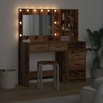 vidaXL Table de Toilette avec tiroir 2 Pièces Marron 78.5 x 41 x 135 cm