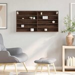 vidaXL Armoire à vitrine chêne marron 100x8 5x50 cm bois d'ingénierie