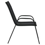 vidaXL Chaises empilables de jardin lot de 6 Noir Tissu textilène