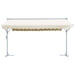 vidaXL Auvent sur pied 500 x 300 cm Crème