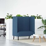 vidaXL Canapé à Haut Dossier Bleu 109 x 56 x 121 cm tissu
