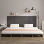 vidaXL Tête de lit murale Gris 156x3x91 5 cm Bois massif de pin