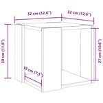 vidaXL Table basse chêne sonoma 32x32x30 cm bois d'ingénierie