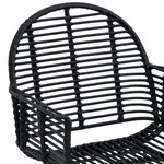 vidaXL Chaise de salle à manger 2 Pièces Noir 44 x 44 x 74 cm
