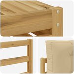 vidaXL Ensemble de canapés d'extérieur 9 Pièces Blanc et Beige Polyester