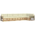 vidaXL Ensemble de canapés d'extérieur 6 Pièces Blanc et crème Polyester