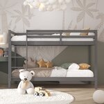 Lit superposé Jip gris + matelas