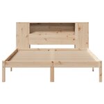 vidaXL Lit bibliothèque sans matelas 135x190 cm bois de pin massif