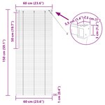 vidaXL Store Vénitien Réglable Blanc 150 x 60 cm PVC