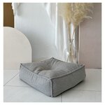 Petit Pouf enfant bouclé gris
