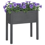 vidaXL Jardinière Gris 70x31x70 cm Bois de pin massif