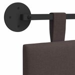 vidaXL Tête de lit suspendue Marron foncé tissu