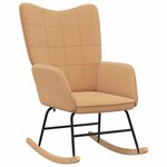 vidaXL Chaise à bascule Beige Tissu Sherpa
